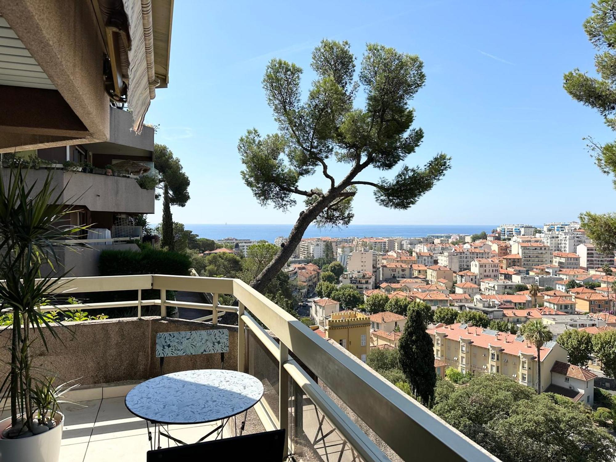 Nice, Grand Studio - Piscine - Terrasse Vue Mer 아파트 외부 사진